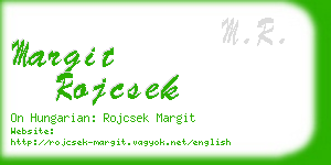 margit rojcsek business card